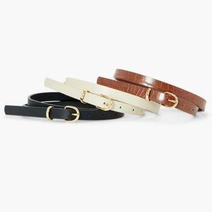 Embossed Belt Set of 3